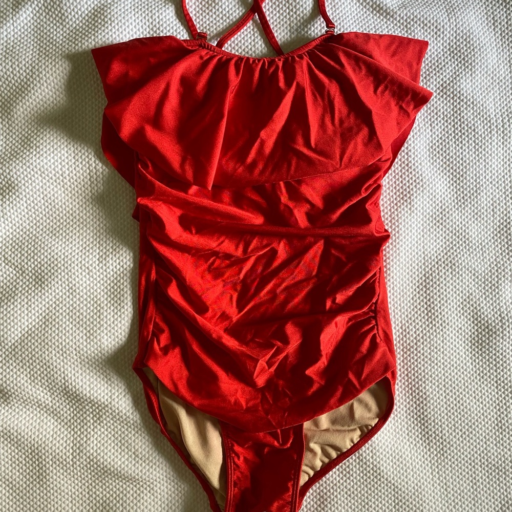 Albion Fit Ruffle Top One Piece